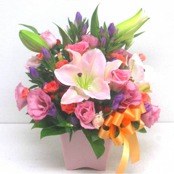 《Flower arrangement》Pink Lily Autumn Color一般カテゴリー