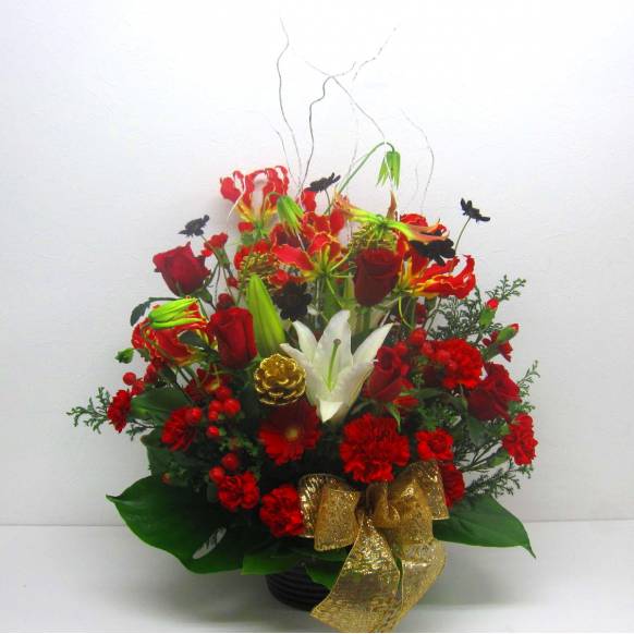 《Flower arrangement》Christmas (Red & Gold)一般カテゴリー